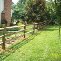 3-Rail Split Rail with Mesh