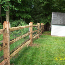 3-Rail Split Rail with Mesh